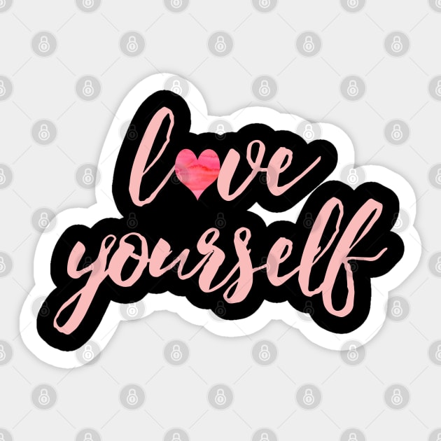 LOVE YOURSELF | Self Love Sticker by ABcreative